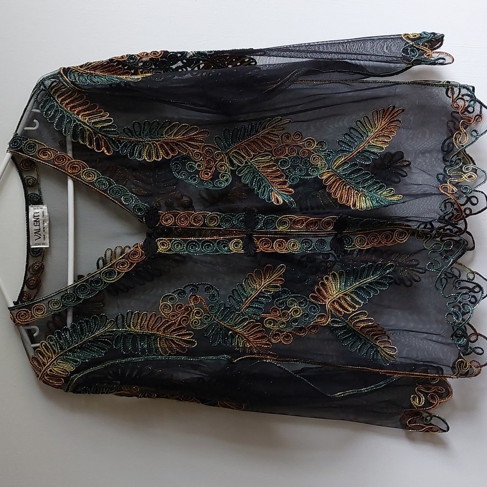 Valenti Sheer Embroidered Top